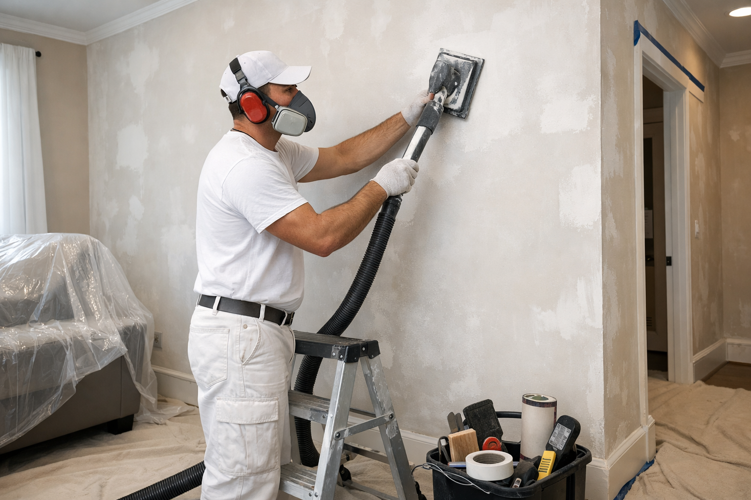 Wall Preparation and Surface Smoothing by Grapeson Wilson CPA in Houston