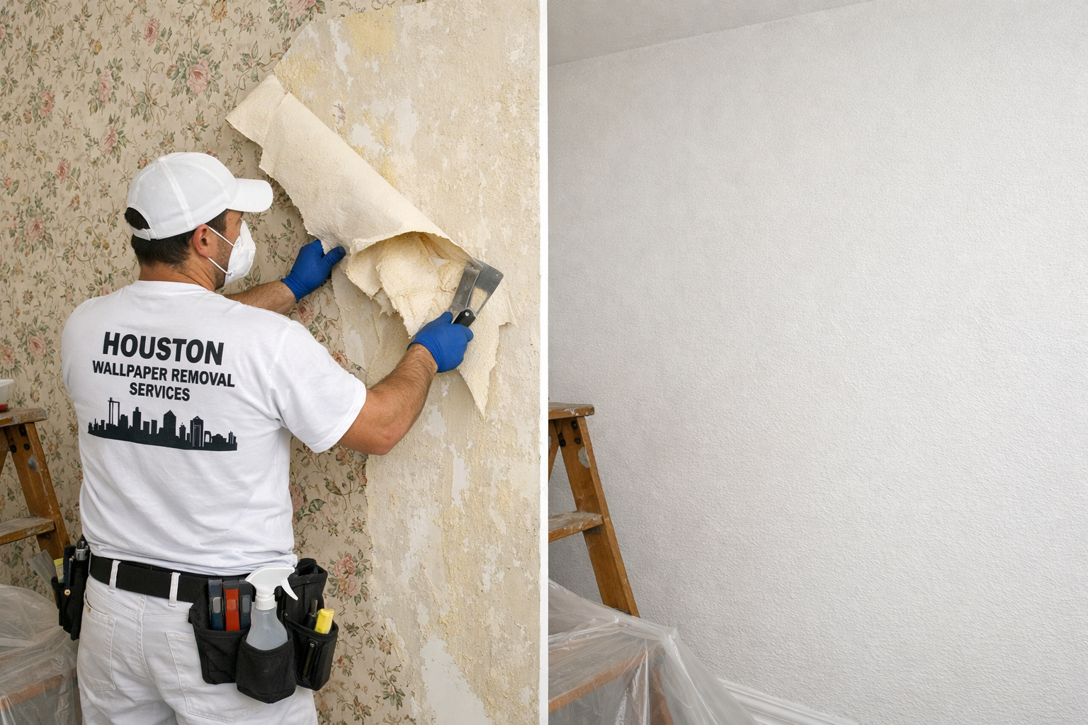 Wallpaper Removal Services by Grapeson Wilson CPA in Houston